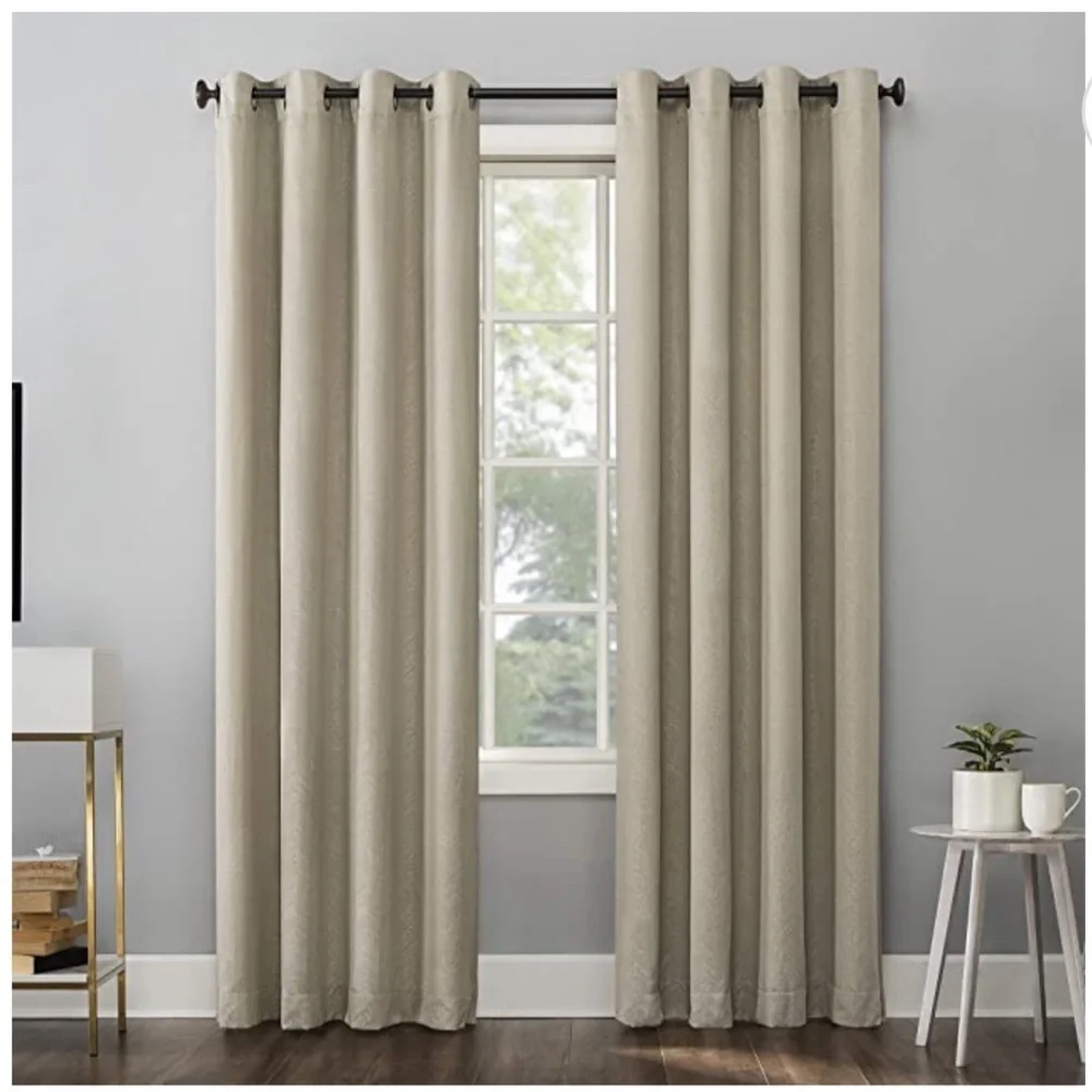 Sun Zero Pasqual Chevron Thermal 100% Blackout Grommet 2 Panels Curtain 52 X 96